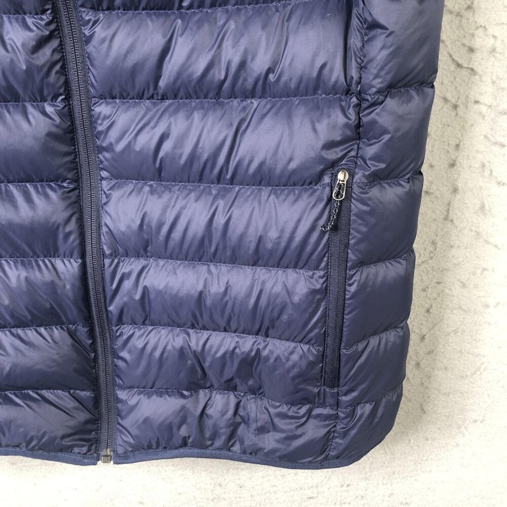 Eddie Bauer Vest Mens Small Navy Blue Down Puffer Full Zip Quilted Lightweight - Picture 10 of 16